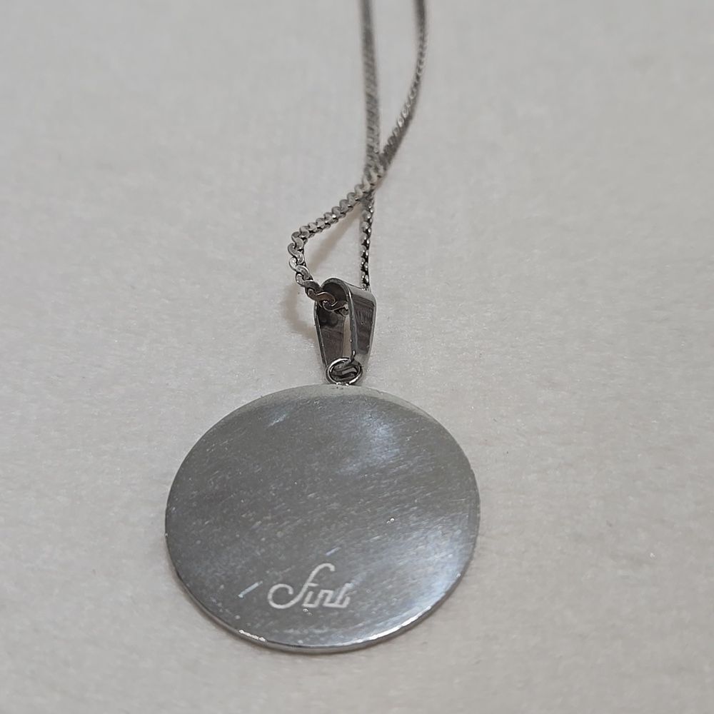 Silver Mayan Calendar Necklace - Picture 3 of 6
